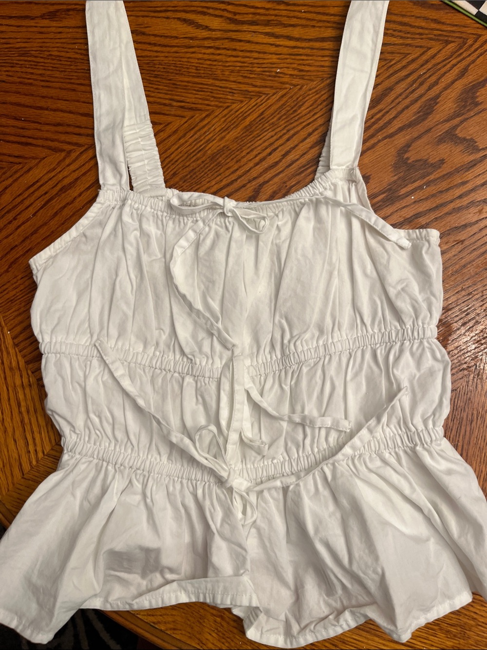 White Women's Smocked Camisole Top